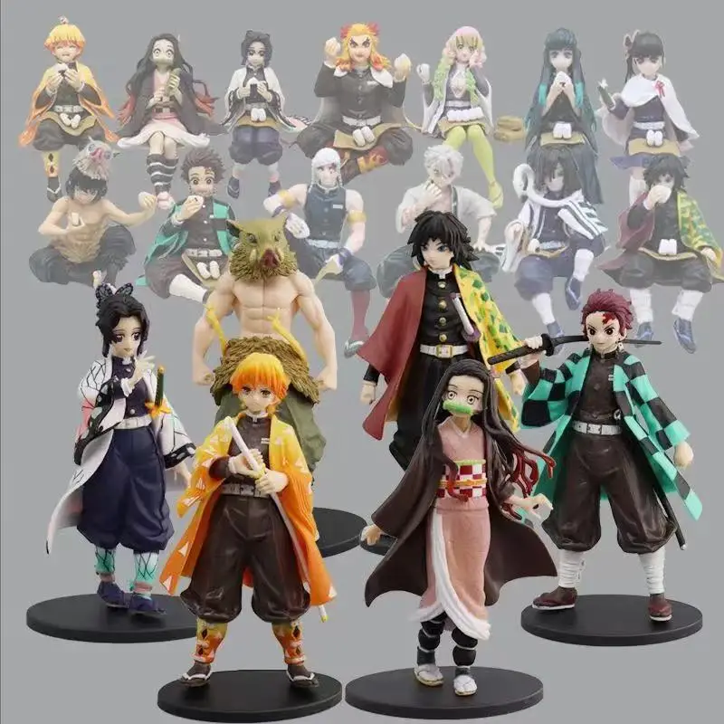 Anime démon Slaye Nezuko Kamado Tanjirou Nezuko Zenitsu figurín Iosuke Kimetsu Akčné figúrky PVC Model hračky darček