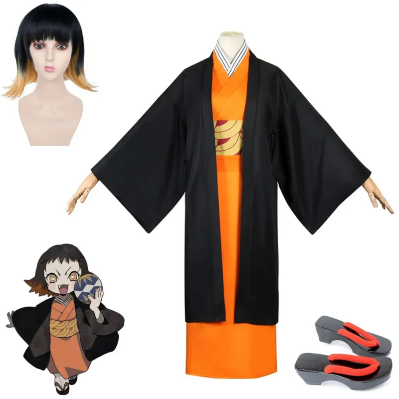 Anime démon Slayer Susamaru Cosplay kostým s plnou setou topánky parochňa Halloween karneval oblek zadarmo náušnice na špičke