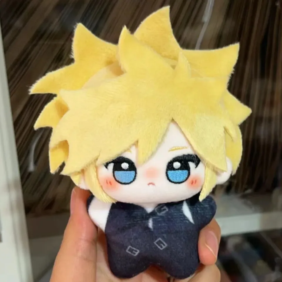 Anime Final Sy VII Cloud Spife 10cm plyšový kľúče prívesok Cotton Plushie Kids vianočné darčeky