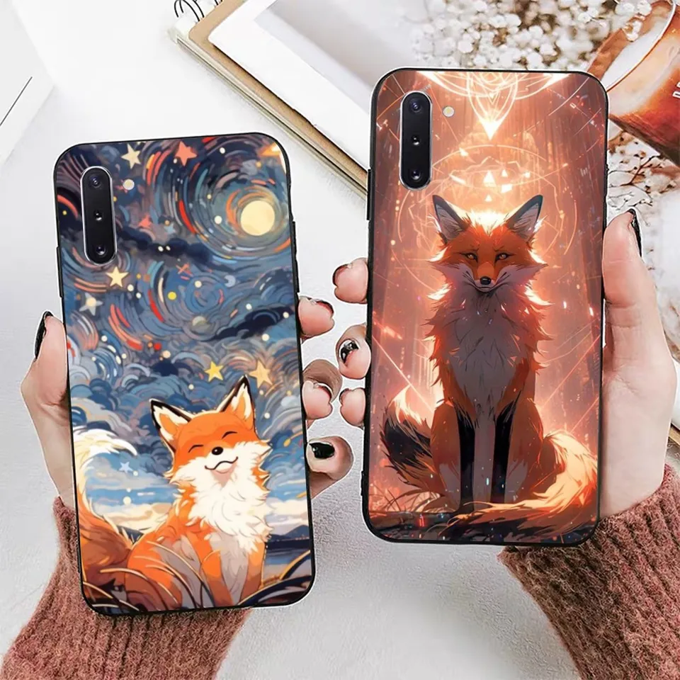 Anime Fox Cartoon Puzdet pre Samsung Note 8 9 10 20 Pro Plus Lite M 10 11 20 30 31 31 51 A 21 22 42 02 03