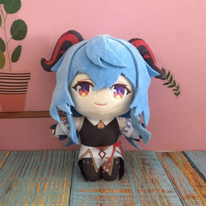 Anime Game Genshin Impact Ganyu Plyšová hračka Doll Hračky plnené vankúšom cosplay rekvizity doplnky Fanúšikovia kolekcie pre deti narodeniny darčeky