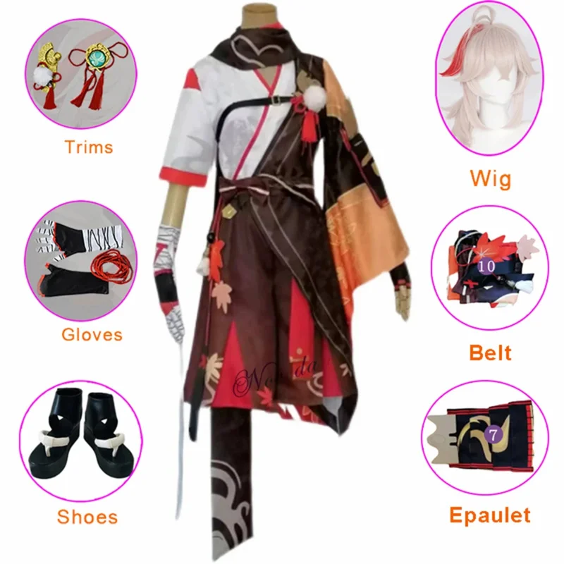 Anime Game Genshin Impact Kaedehara Kazuha Cosplay Halloween Party Clother Shoes kostým kostýmy