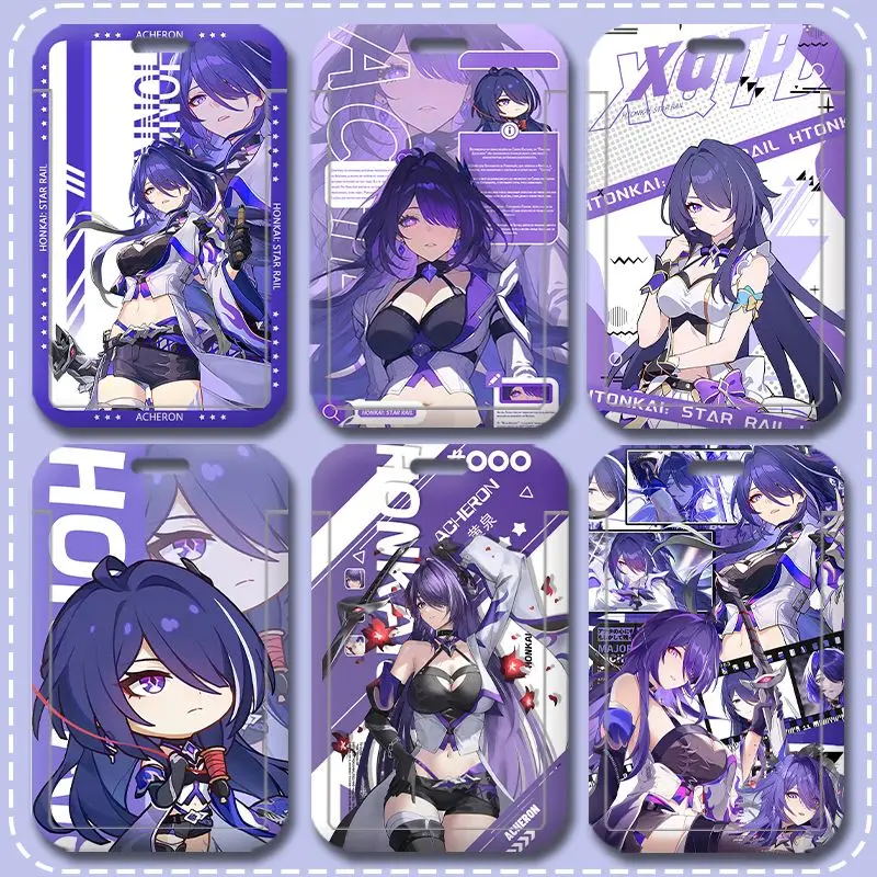 Anime Game Honkai: Star Rail Acheron Ilustration Business Držiteľná kreditná karta držiteľov bankových ID