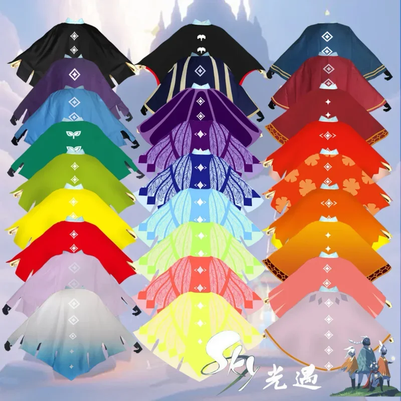 Anime Game Sky: Deti of the Light Cosplay kostým Cočiarová služba Deväť farieb plášť Cape Muž žena Halloween Carnival Su Mn10