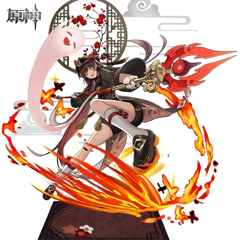 Anime Genshin Impact figure akrylové stojanové platne s platňou Hu Tao Zhongli Beelzebul Ayaka Barbatos Xiao Cosplay Fanúšikov