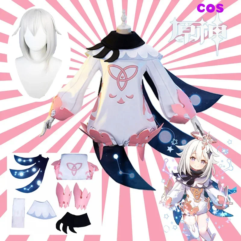 Anime Genshin Impact PAIMON COSPLAY COSTUMES Game PAIMON COSPLAY Parochňa pre dospelých Unisex Game Outfit Halloween Party kostýmy