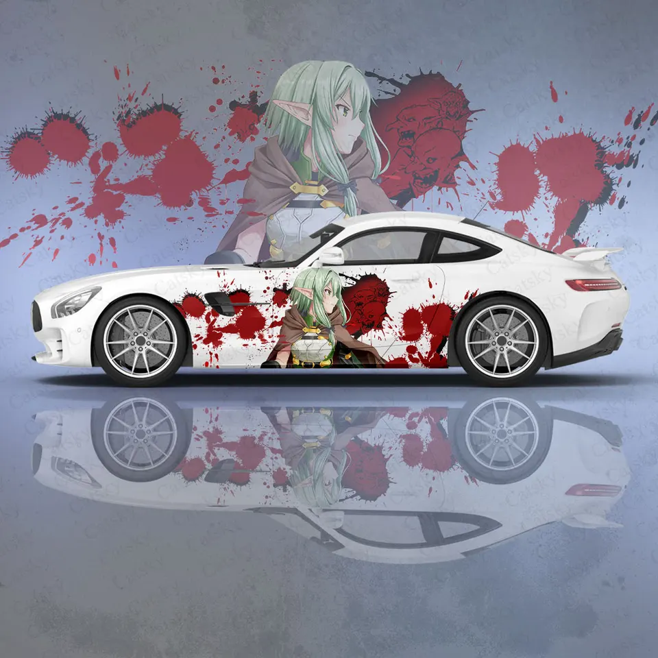 Anime Goblin Slayer Girl 2pcs Sticker pre autá pre univerzálne veľké autá vinylový zábal nálepky na mieru automobilu pre univerzitné dekorácie automobilov