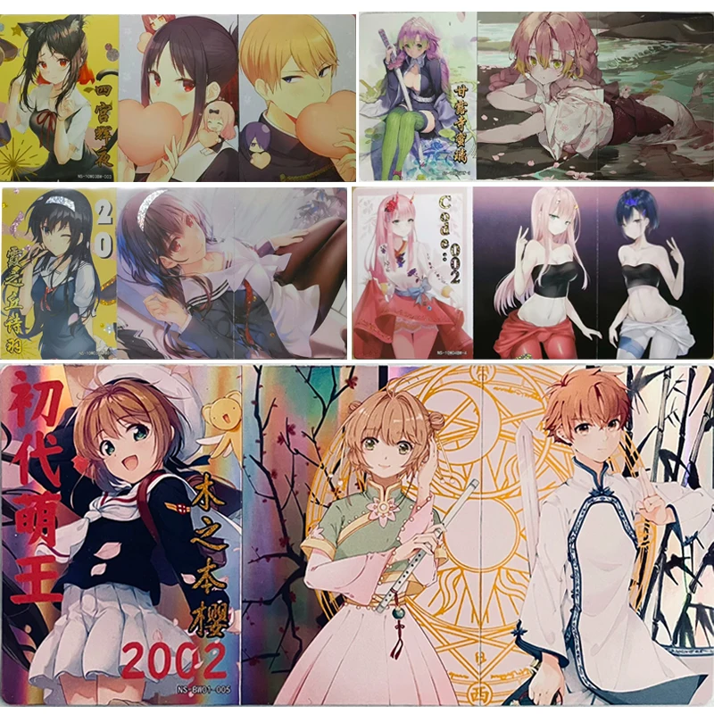 Anime Goddess Story BW Series Skladacia zbierka Karta Fujiwara Chika Kanroji Mitsuri Entertainment Hračky vianočné narodeniny darček