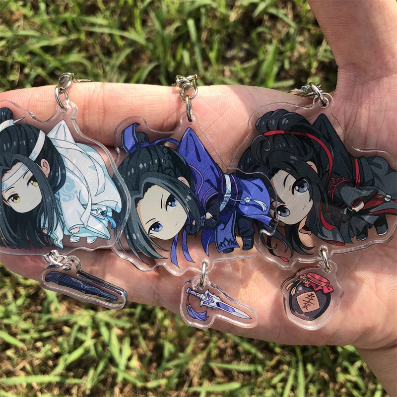 Anime Grandmaster démonickej kultivácie Mo dao zu shi lan wang ji keychain prívesok karikatúry odznak Cosplay doplnky darček