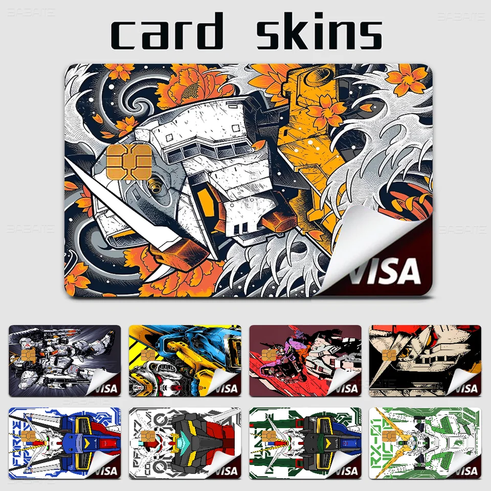 Anime Gundam Film Skin Tape Tape For Bank Credit Card Personalizované nálepky na ochranu kreditnej karty