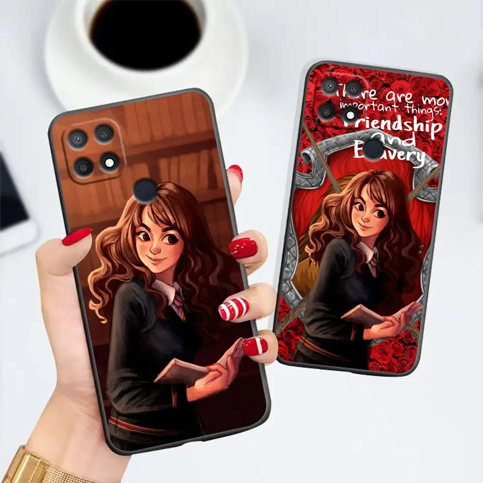 Anime H-Hermione-L-Luna Telefónový prípad pre OPPO A98 A95 A96 A97 A94 A93 A92S A91 A78 A74 A58 A57 A55 A53 A53 A15 A15 A16 A16 A17 Prípad fonda CAPA