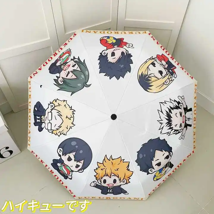 Anime haikyuu !! Cosplay karikatúra Krátka rukoväť nádherná plnohodnotná slnečná slnečná slnečná slnečná sklon