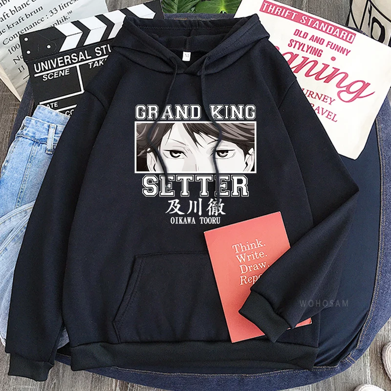 Anime haikyuu Oikawa Tooru Harajuku Hoodies Manga Aoba Johsai High School Volejbal Club Loose Casual Long Ruckve Mikinky