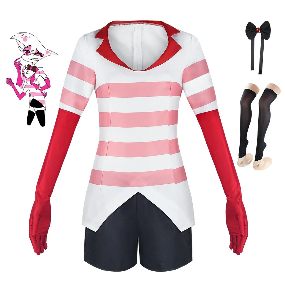 Anime Hazbin Angel Dust Cosplay kostým Hotel anjel Dust Cosplay outfits Uniforma Halloween karneval kostýmy pre ženy dievčatá