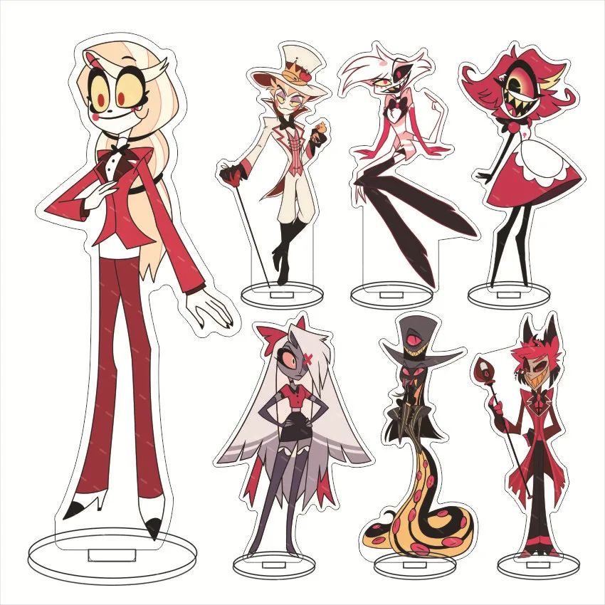 Anime Hazbin Hotel Cosplay stojan karikatúra postava Charlie Morningstar Vaggie Alastor Acryl Acryl Stoja