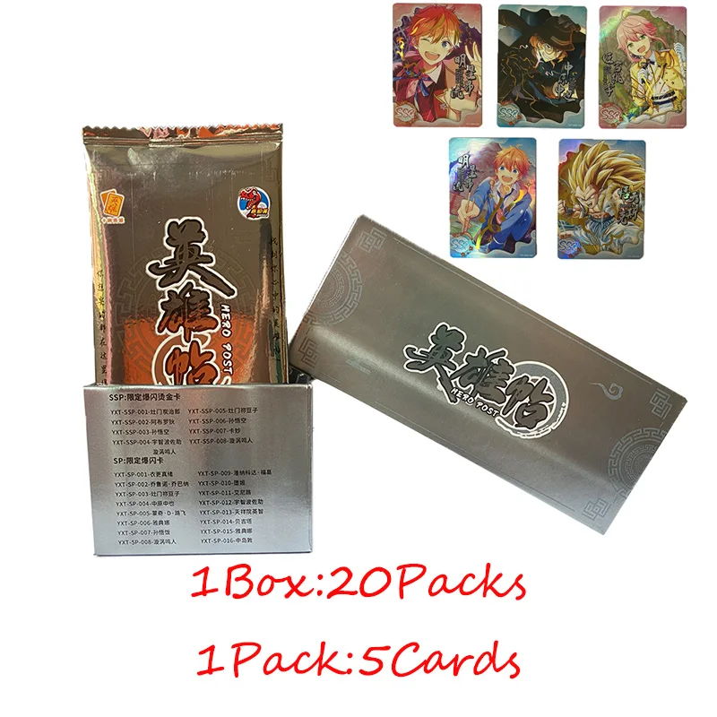 Anime Hero Post Card Naruto Demon Slayer Dragon Ball One Piece Cards Limited Flash SSR Conlection Conlection Card Card Kid Hračky darček