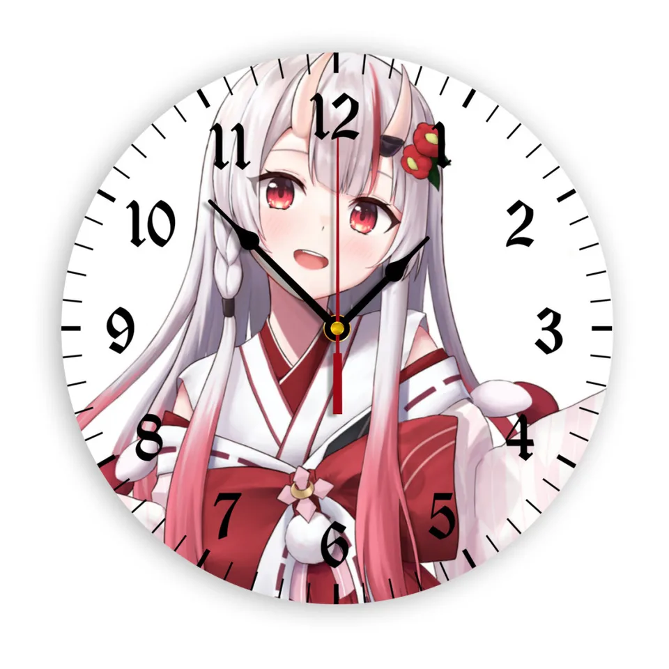 Anime HoloLive Kawaii Wall Clock Modern 3D pre domácu kanceláriu Hotel reštaurácia Škola Dekorácia