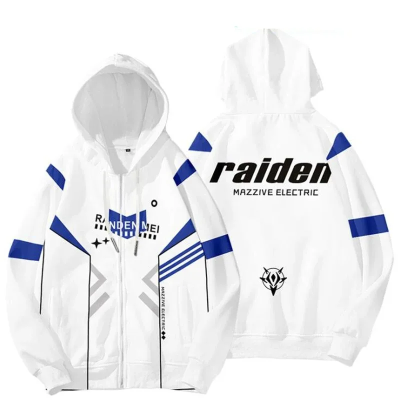 Anime Honkai Impact 3. kostým Cosplay Kiana Kaslana Theresa Yae Sakura Seele Fu Hua Raiden Mei 3D mikina zips s kapucňou s kapucňou s kapucňou