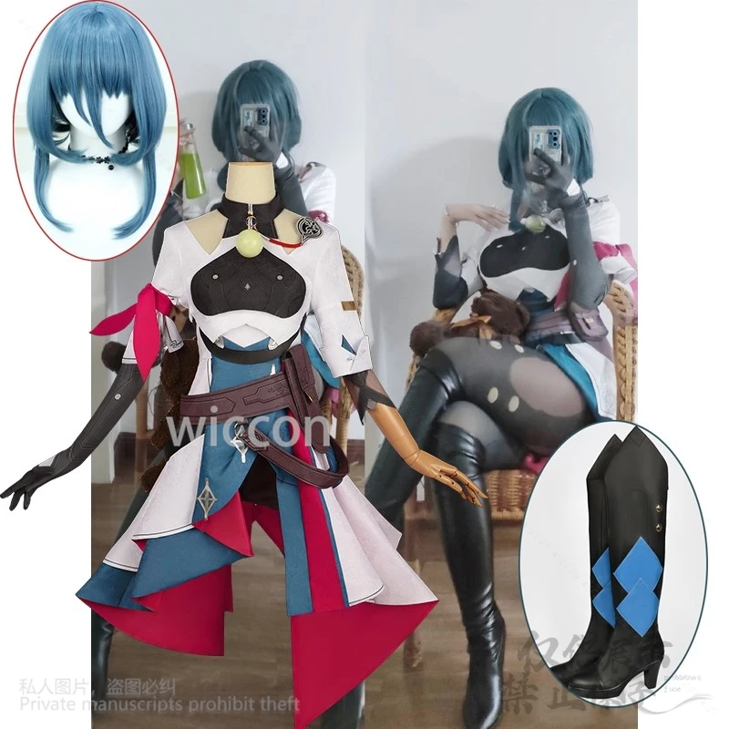 Anime hra Honkai Star Rail Cosplay kostým natasha cos šaty lolita uniforma parochne topánky doplnky Halloween Carnival Party Suit