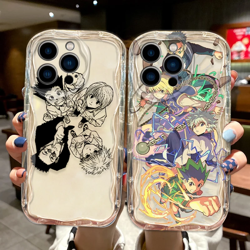Anime Hunter X Hunter Pase Pase pre Samsung Galaxy S25 S24 S23 S21 S20 Fe Plus Ultra 4G 5G 3D Wave Soft TPU Zadný kryt TPU