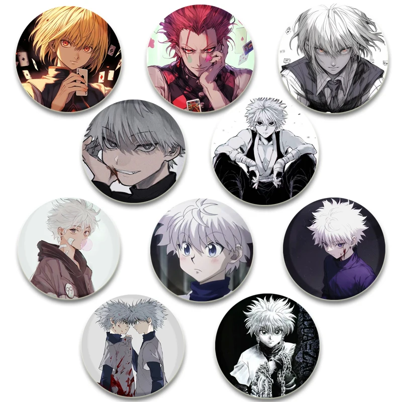 Anime Hunterxhunter HD tlač brožúra kreslená postava Leorio Killua odznaky batohu dekorácie fanúšikov