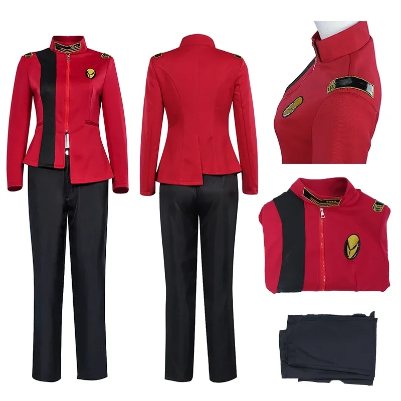 Anime hviezda Cosplay kostýmy Trek Red Suit Halloween Karneval Party Dressing for Women