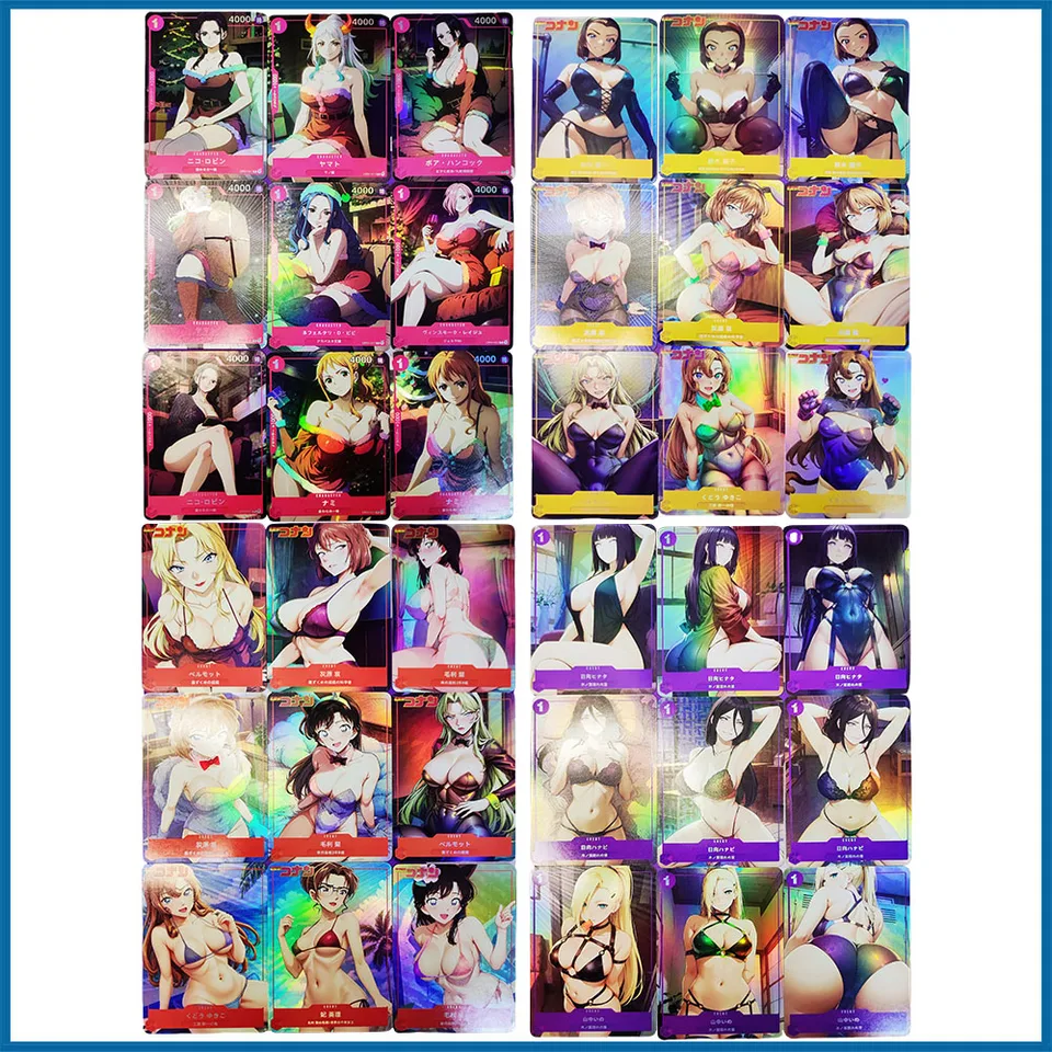 Anime jeden kus Naruto DIY ACG Boa Hancocka Hyuga Hinata Haibara Ai Boys Games Hračky Zberateľné karty narodeniny