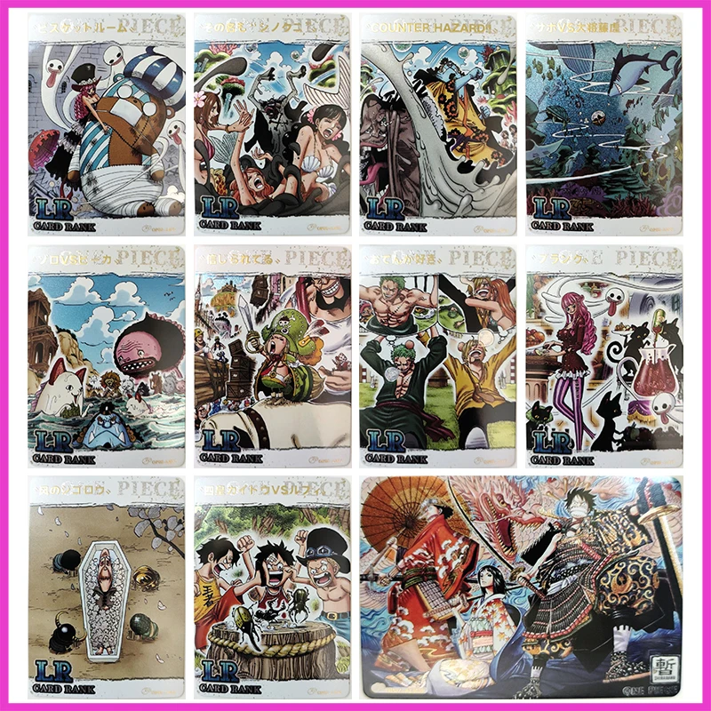 Anime jeden kus vzácnych fólií LR fóliu fóliu fólia Perona puding Nami Jinbe Zoro Hračky pre chlapcov
