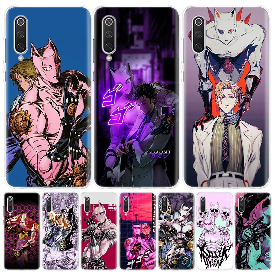Anime JoJo Killer Queen Silicon Call Telefón puzdro pre Xiaomi Redmi Note 10 Pro 10S 11S 11T 11E 12 9 9S 9t 8 8t 7 6 5 Cover Coqu