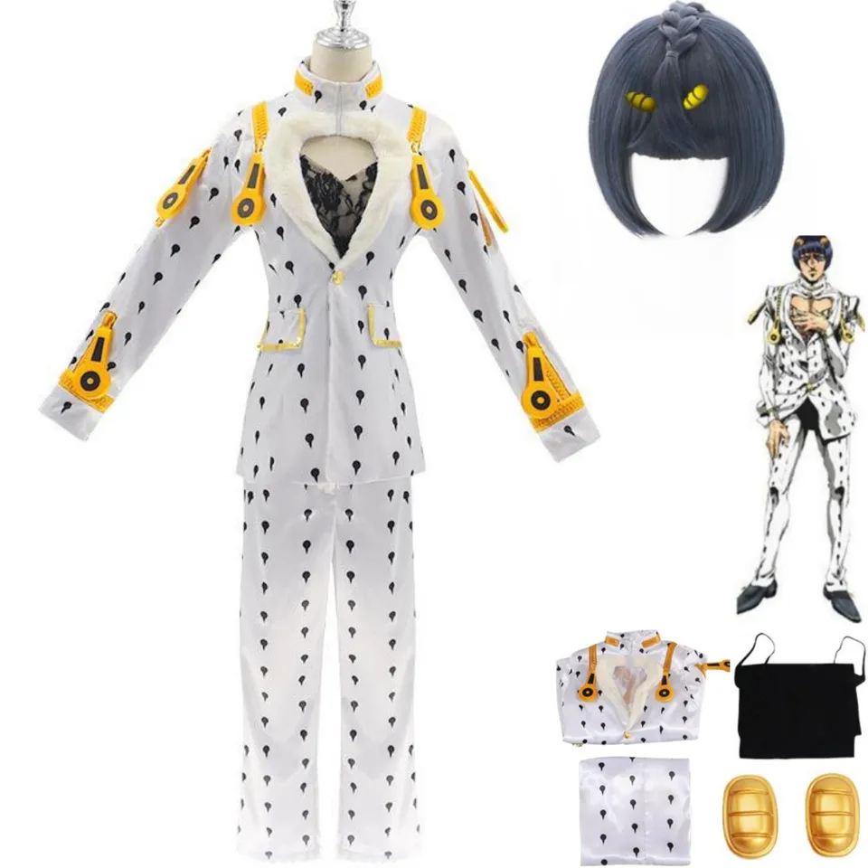 Anime JoJo's Bizarre Adventure Golden Wind Bruno Buccellati Cosplay kostým parochň