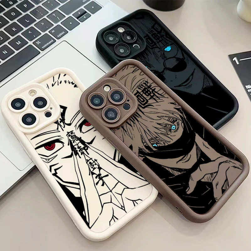 Anime jujutsu kaisen cool telefónny prípad pre Oppo Realme 12 8 8i 7i 11 C11 C12 C15 C20 C21Y C31 C33 C35 C53 C55 4G 5G Cover