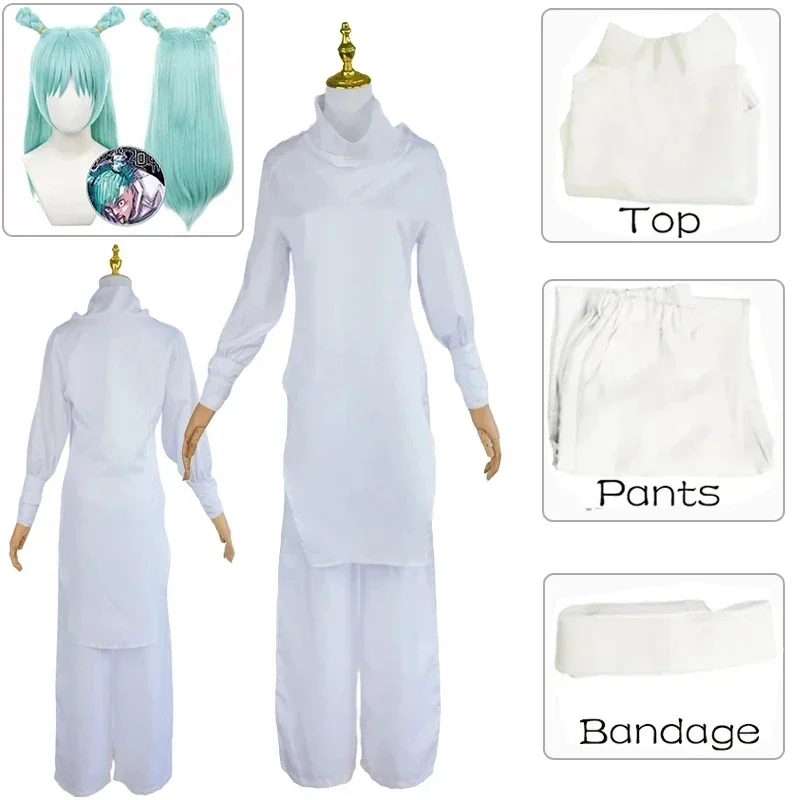 Anime jujutsu kaisen cosplay kashimo hajime cosplay kostým biely uniforma Top Panliv