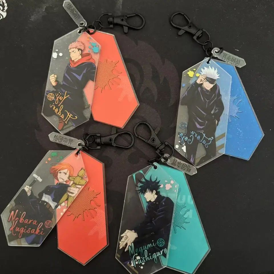 Anime jujutsu kaisen itadori yuji satoru gojo kugisaki Nobara fushiguro megumi dvojitý akrylový hd obrázok