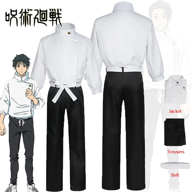 Anime jujutsu kaisen okkotsu yuta cosplay kostýmové bundy Bunda Pants Belt Full Set Uniform Halloween Party Outfit pre dospelých mužov oblek