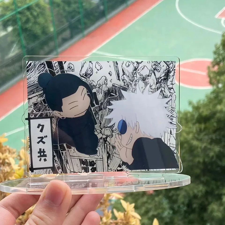 Anime jujutsu kaisen Satoru go geto Suguru cosplay cutie akrylová stolová stolová stolová dekorácia stojatá značka ambitus