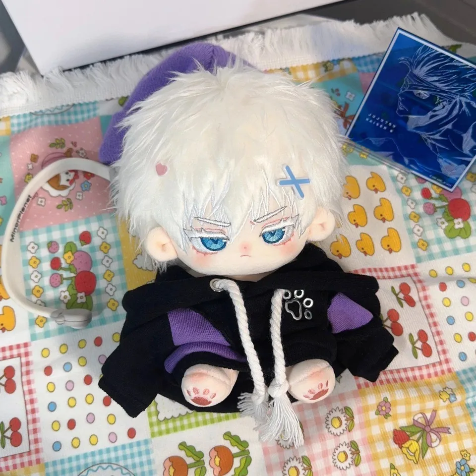 Anime jujutsu kaisen satoru gojo cosplay roztomilý darček na dovolenku darček bavlnená bábika Furry nahý detský costuchange figures maumet 20 cm bábka