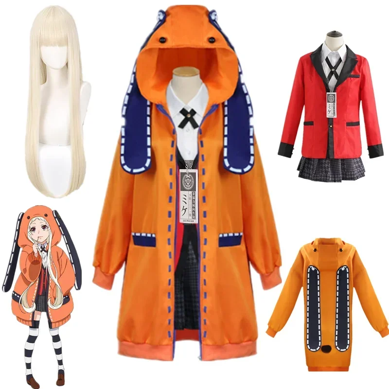 Anime Kakegurui yomotsuki runa cosplay kostuum jas jk škola Meisjes uniforma Jas Hoodie Halloween Carnaval Kleding