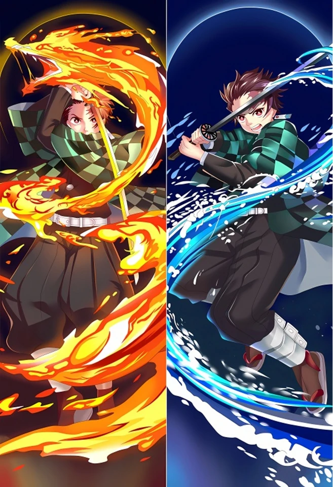 Anime kamado tanjirou cosplay dakimakura vankúšový puzdro objímanie tela prop