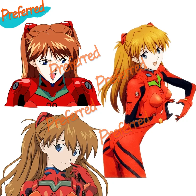 Anime karikatúra asuka nálepka nálepky pre vaše celé autá pretekár pretekársky laptop prilba prilby kufra surfuje s nárazníkom okenného okna Camper