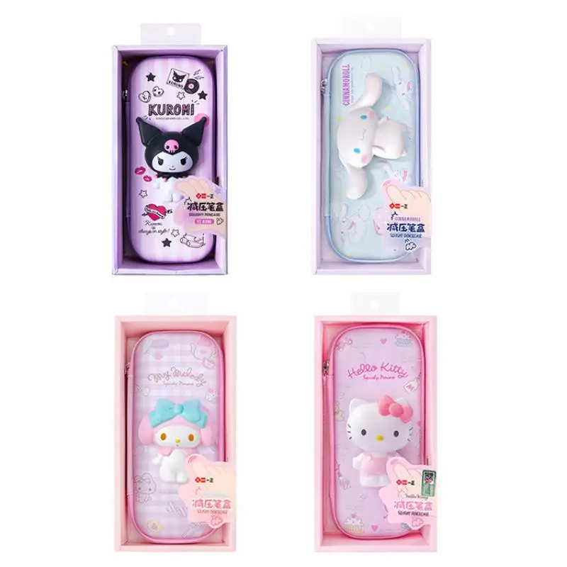 Anime karikatúra Sanrio Cinnamoroll My Melody Stationery Box Creative Nový študent Multifunkčné pero vrecko na ceruzku Box Darček pre deti
