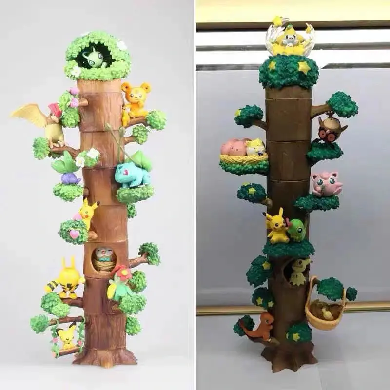 Anime kawaii hračky strom pahýľ vreckové monštrum pikachu fóra akčná figúrka zbera