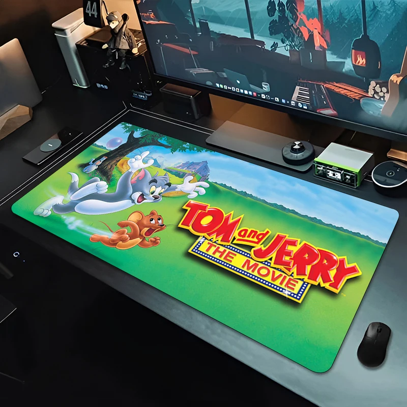 Anime Kawaii Mouse Pad T-T-T-T-Tom a J-Jerry Cartoon Office Office Mat PC Herné príslušenstvo Veľké podložky pre laptopové podložky