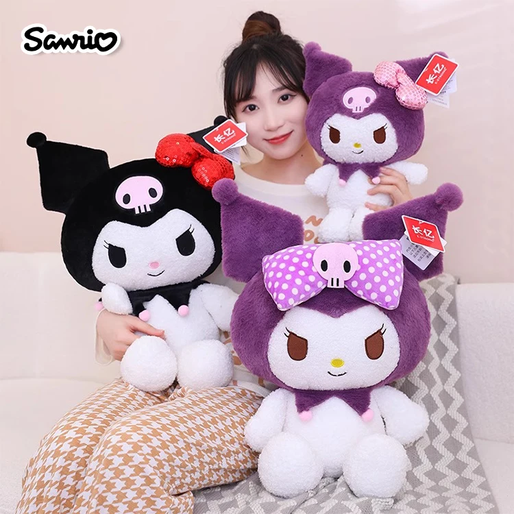 Anime Keychain Sanrio Hello Kitty Kuromi Plnené hračky prívesok roztomilé plyšové hračky Kawaii Keyring Party