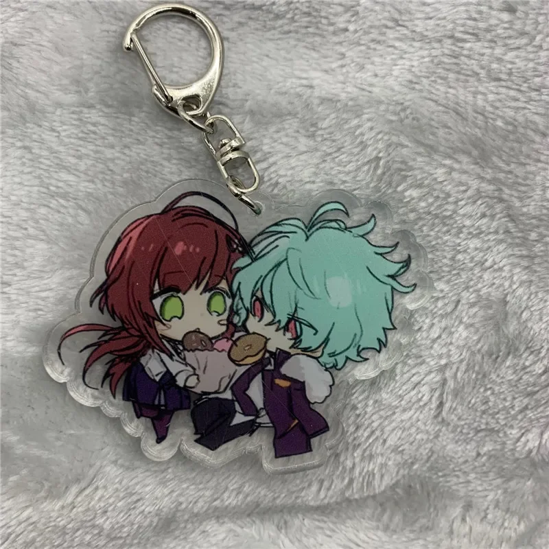 Anime Keychain yanagi aiji okazaki kei akrylový remienok na kľúče figurín závesné príslušenstvo 6 cm