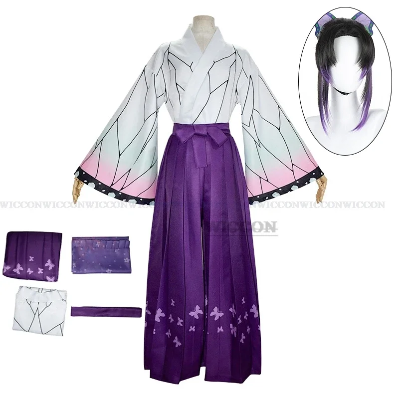 Anime Kochou Shinobu Cosplay kostým Kochou shinobu slúžky šaty japonské kimono dievčatá dám