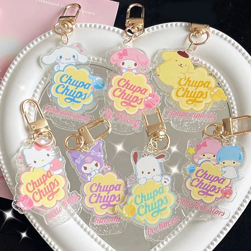 Anime Kuromi Keychain Sanrio Cartoon Keychain My Melody Kawaii Cinnamoroll School Bag Doll Doll Detodant Decoration for Girls Darček