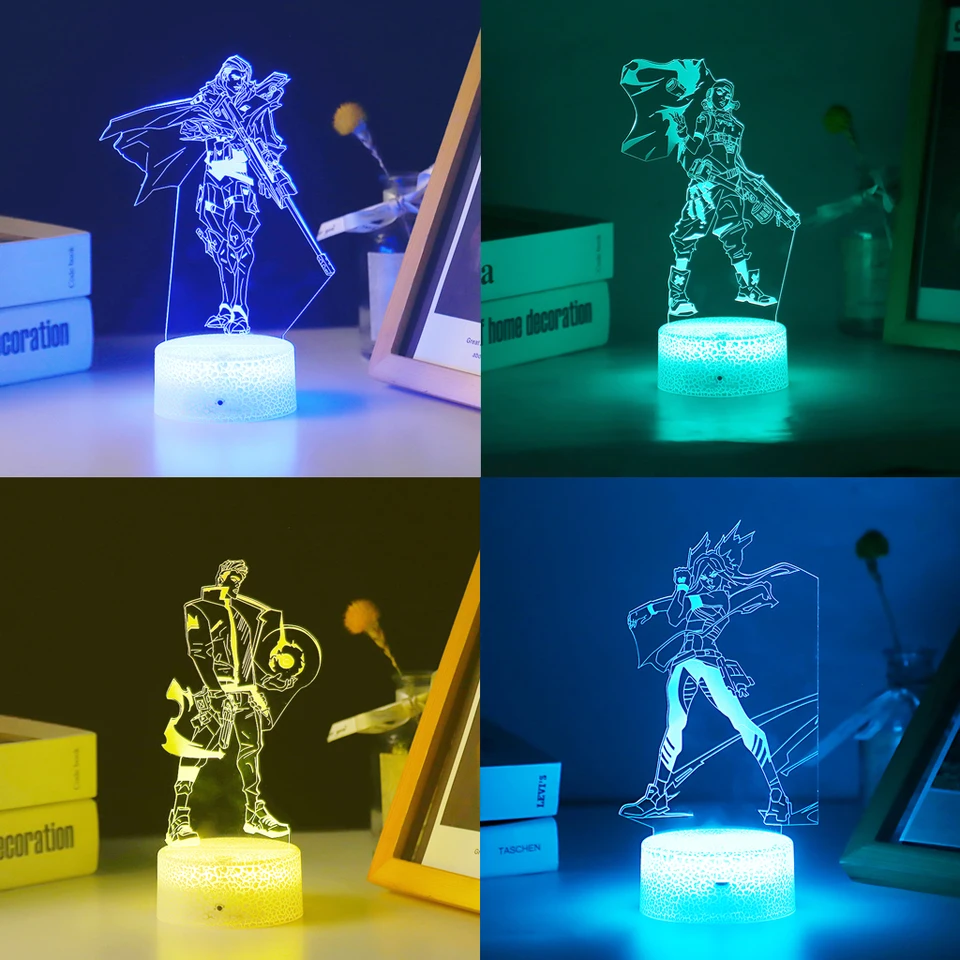 Anime LED LIGHT Valožná postava Raze Phoenix pre spálne dekoratívne nočné svetlo narodeniny darček detská izba 3D stolová lampa manga neón