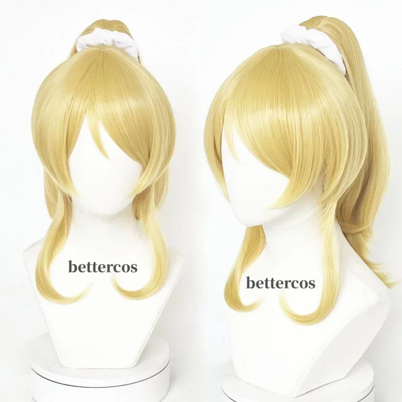 Anime LoveLive! Love Live Ellie Cosplay Parochne Ženy Zlaté parochne s copom eli ayase parochne