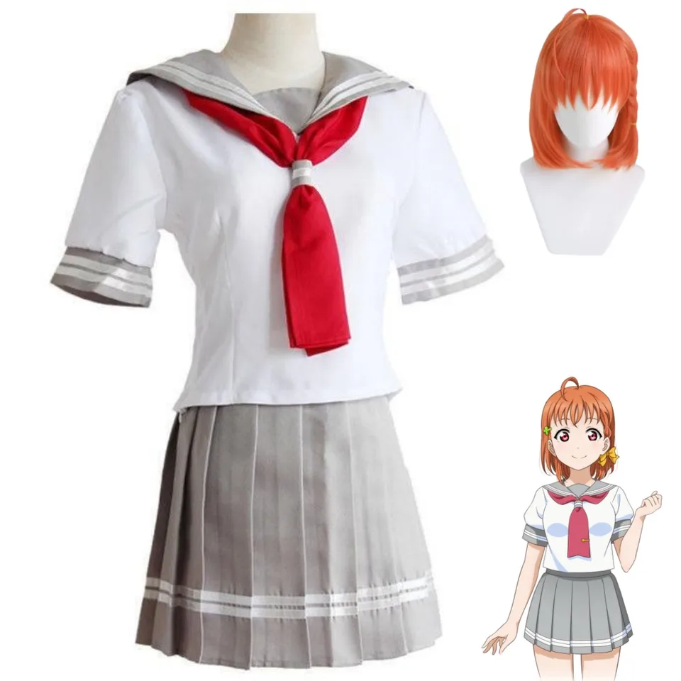 Anime Lovelive! Sunshine !! Takami chika cosplay kostým parochň