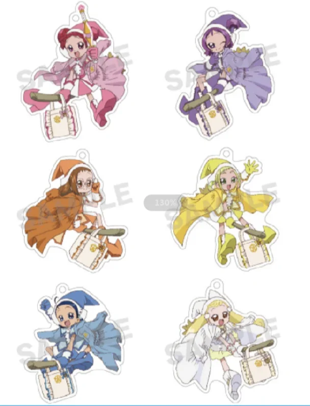 Anime Magical Doremi Keychain postava Doll Harukaze Doremi Fujiwara Hazuki Asuka Momoko akrylová taška prívesok prívesok keyring darček